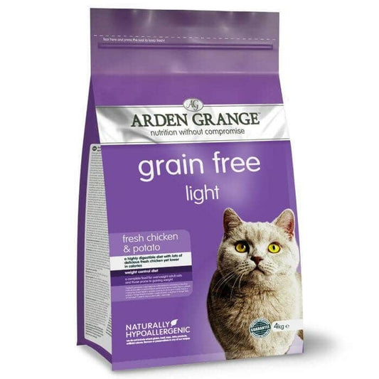 Arden Grange grain free Light cat food, fresh chicken & potato, 4kg