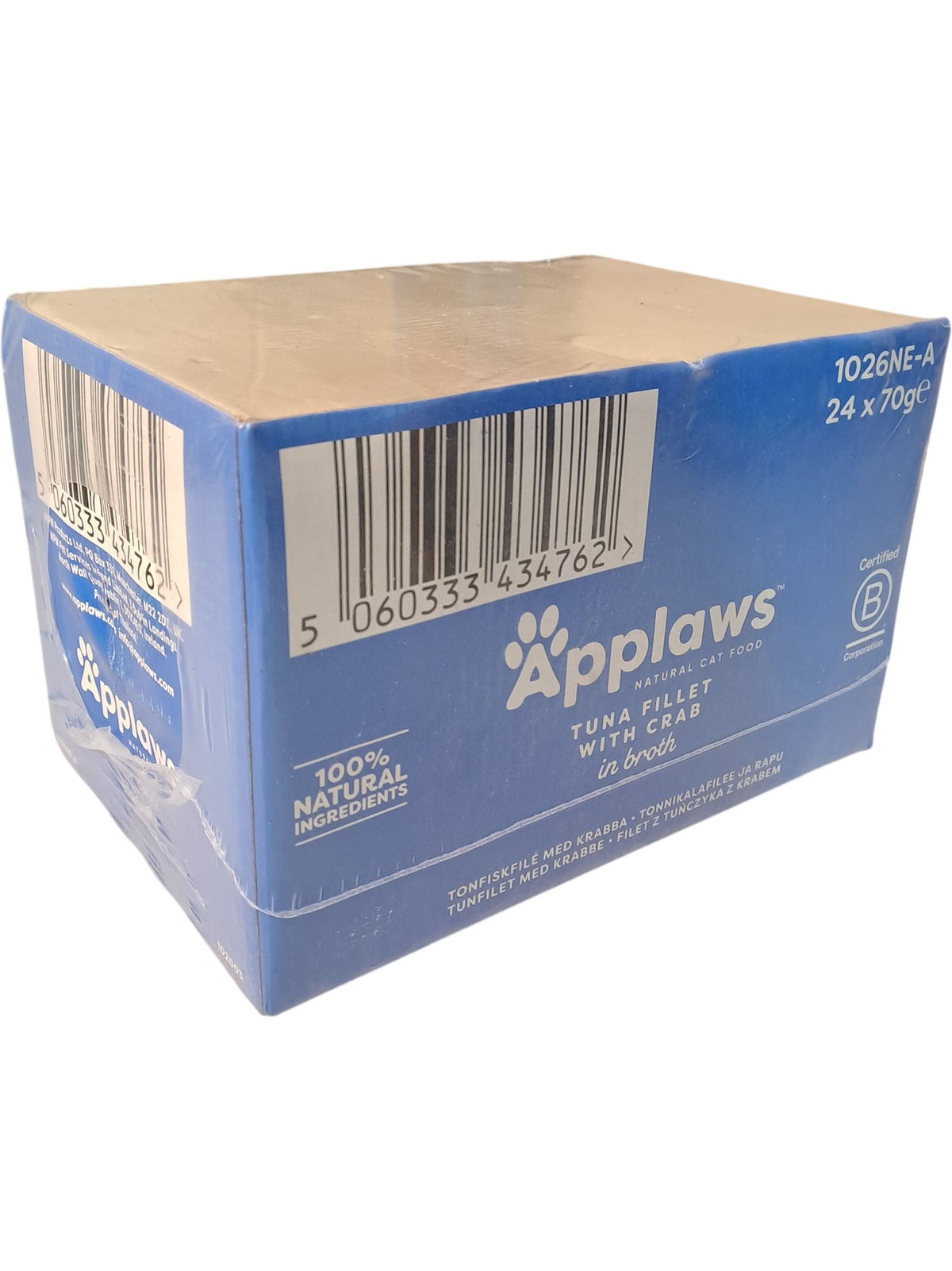 Applaws | Tuna Fillet With Crab In Broth | 1026NE-A | 24 x 70g