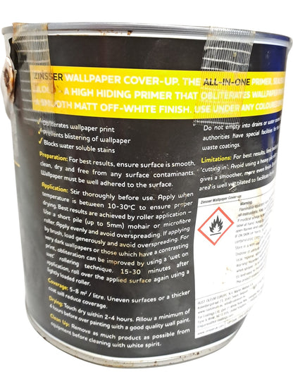 Zinsser | Wallpaper Cover-Up | 3-in-1 Primer Sealer | 2.5L