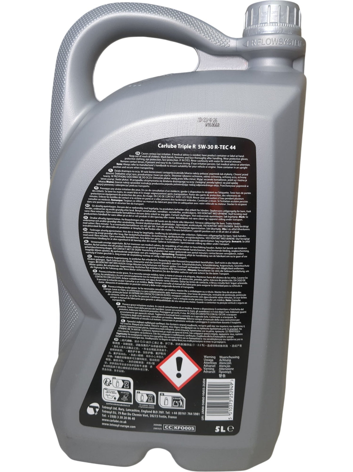Carlube | R-Tec 44 Fully Synthetic Motor Oil | 5W-30 | 5L