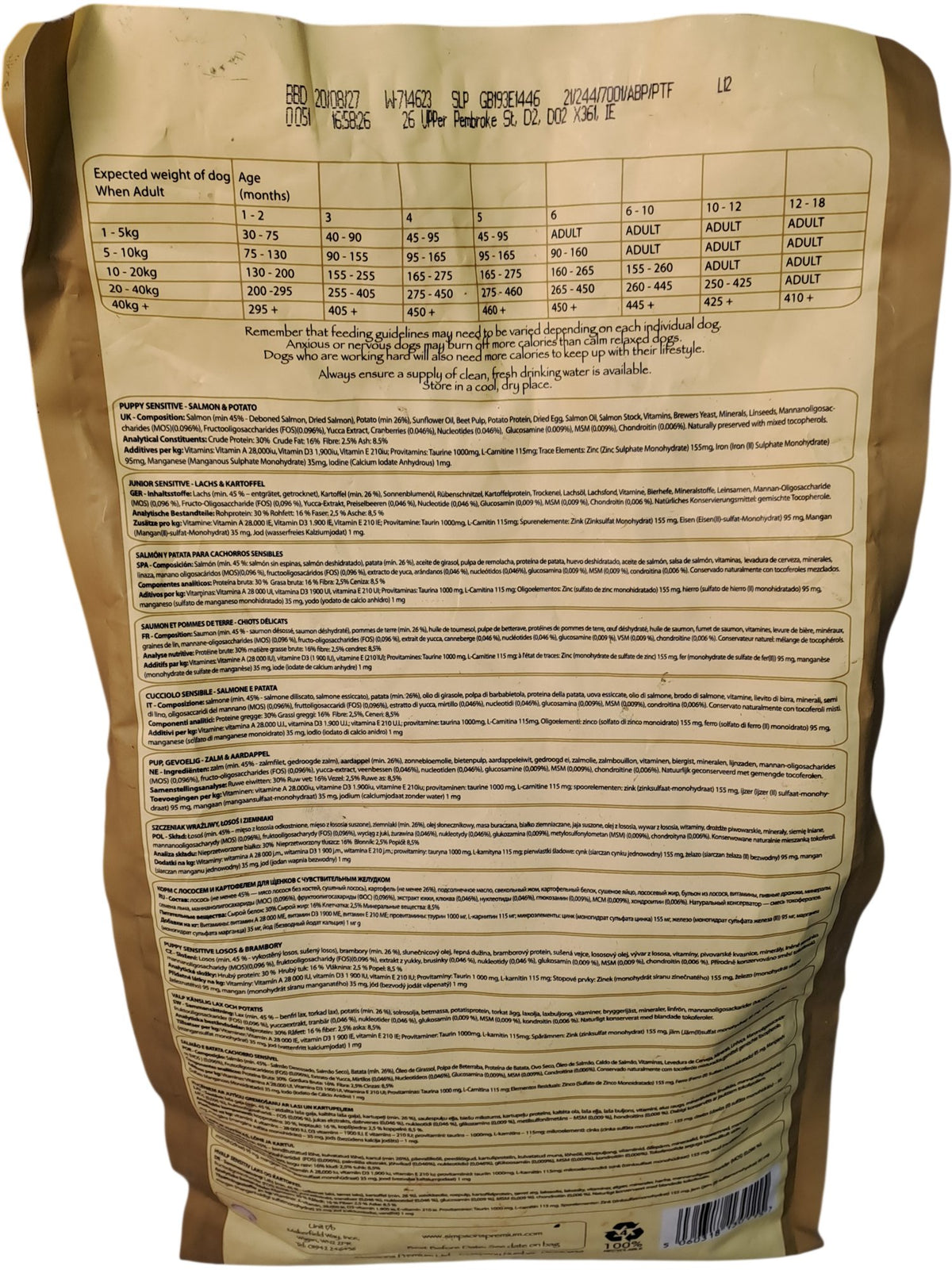 Simpsons | Puppy Sensitive Salmon & Potato | 2kg