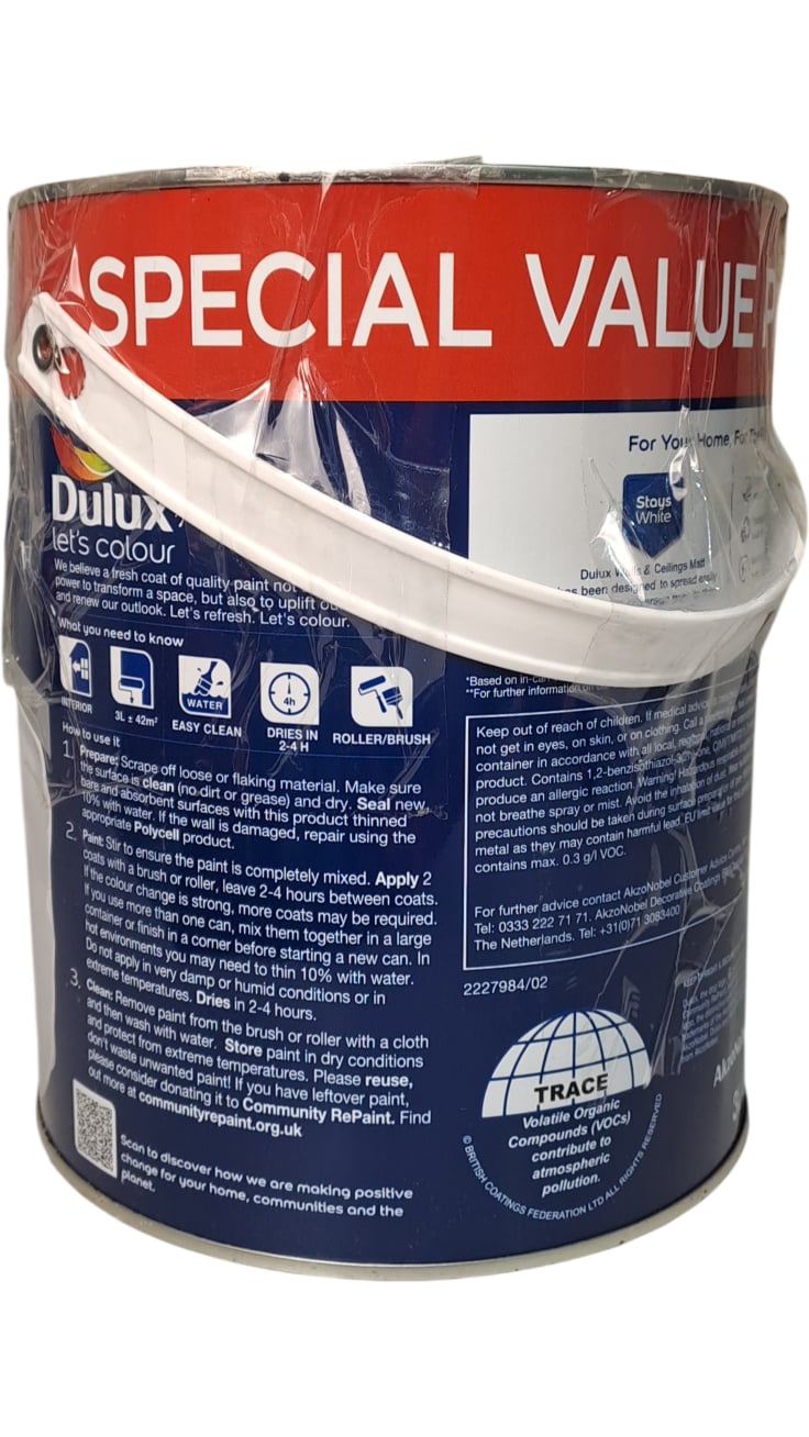 Dulux | Pure Brilliant White Paint | 3L
