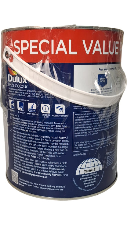 Dulux | Pure Brilliant White Paint | 3L
