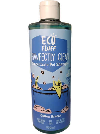 Eco Fluff | Pawfectly Clean Concentrate Pet Shampoo | Cotton Breeze 500ml