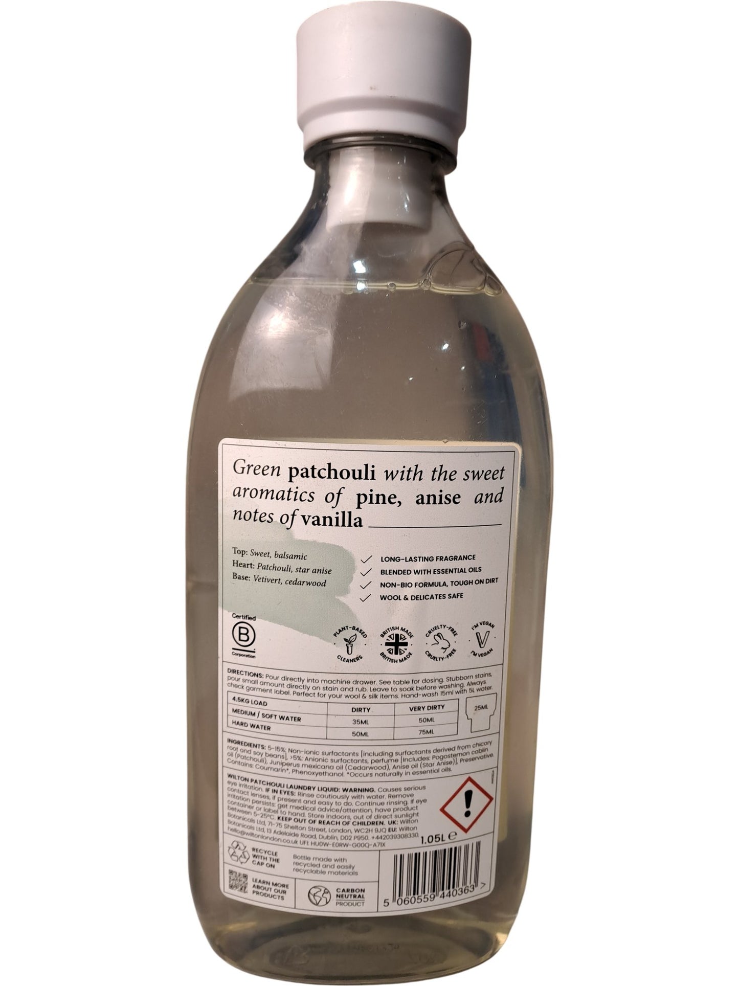 Wilton | Patchouli Botanical Laundry Liquid | 1.05L