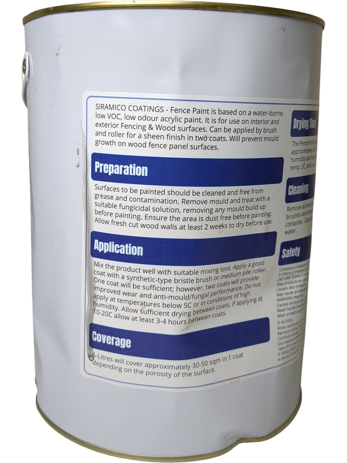 Siramico Coatings | Fence Paint | Eco Resin Technology | 5L