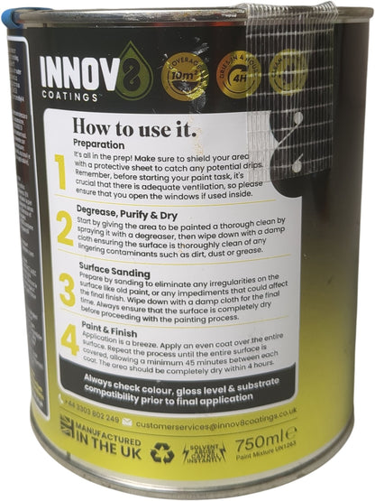 INNOV8 Coatings | Garage Door Paint | Balmoral Grey | 750ml
