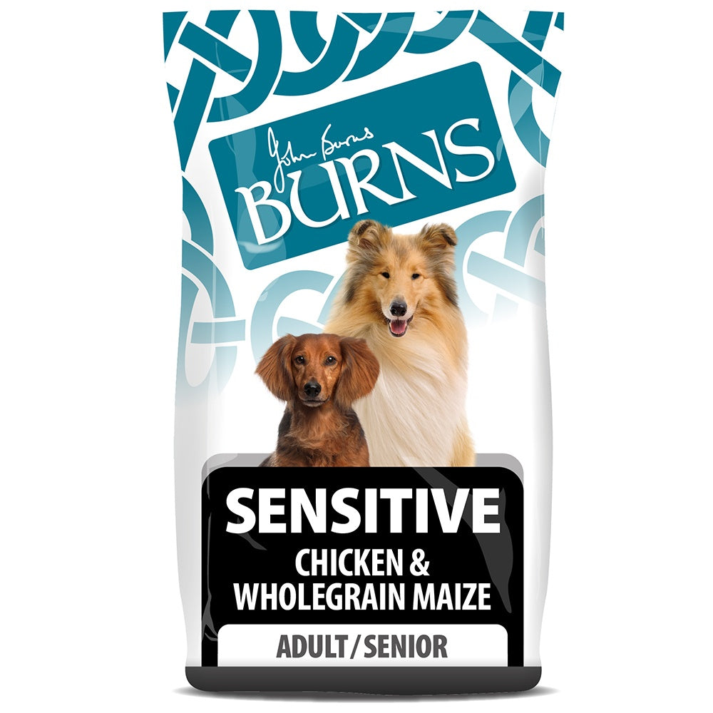 Burns Adult & Senior Sensitive - Chicken & Wholegrain Maize- 6Kg