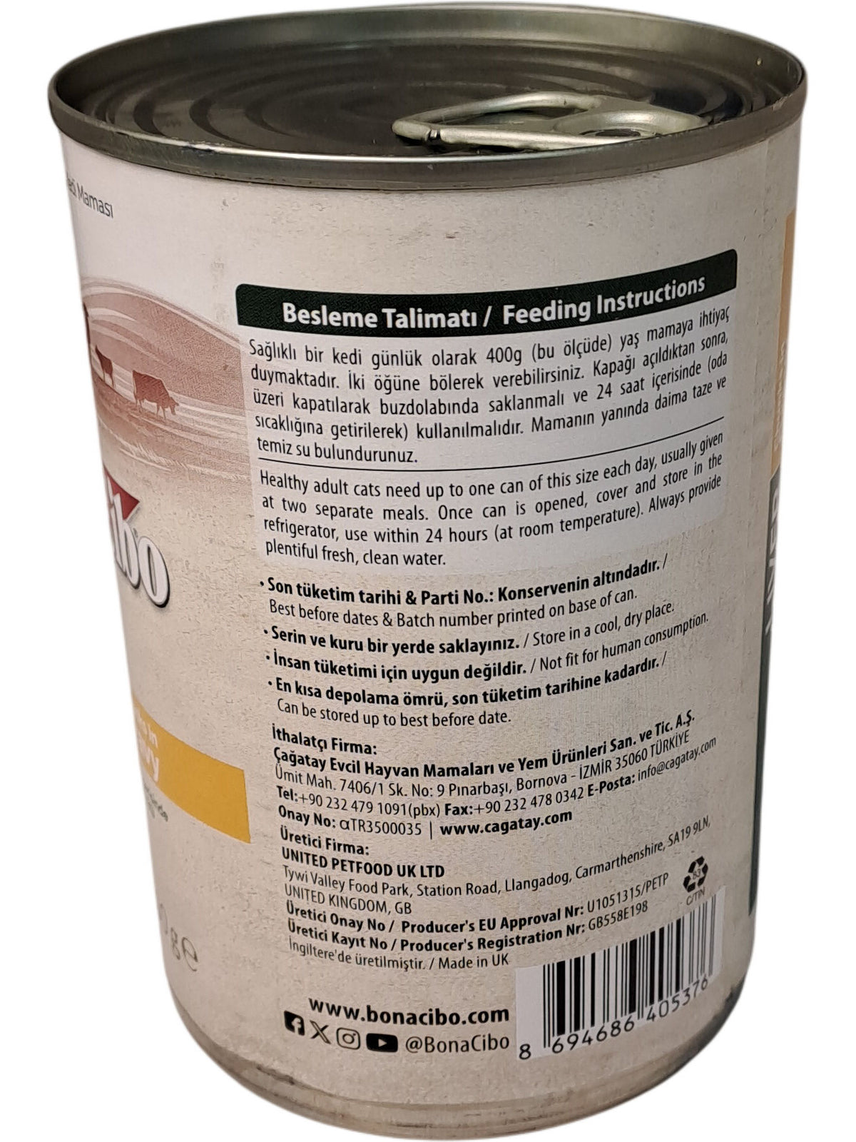 BonaCibo | Cat Food | Liver Chunks in Gravy | 400g