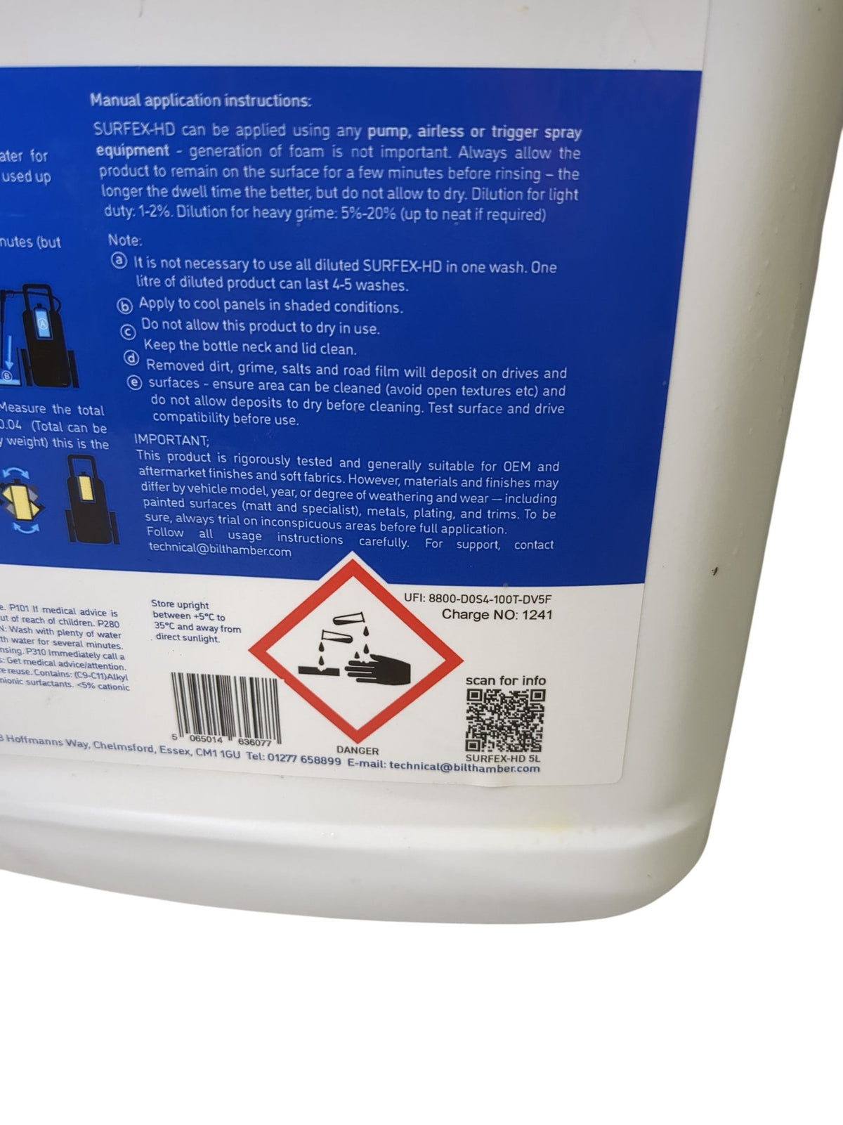Bilt Hamber | Surfex-HD Water-Based APC Degreaser | 5L
