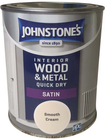 Johnstone's | Interior Wood & Metal Quick Dry | Smooth Cream | 750ml