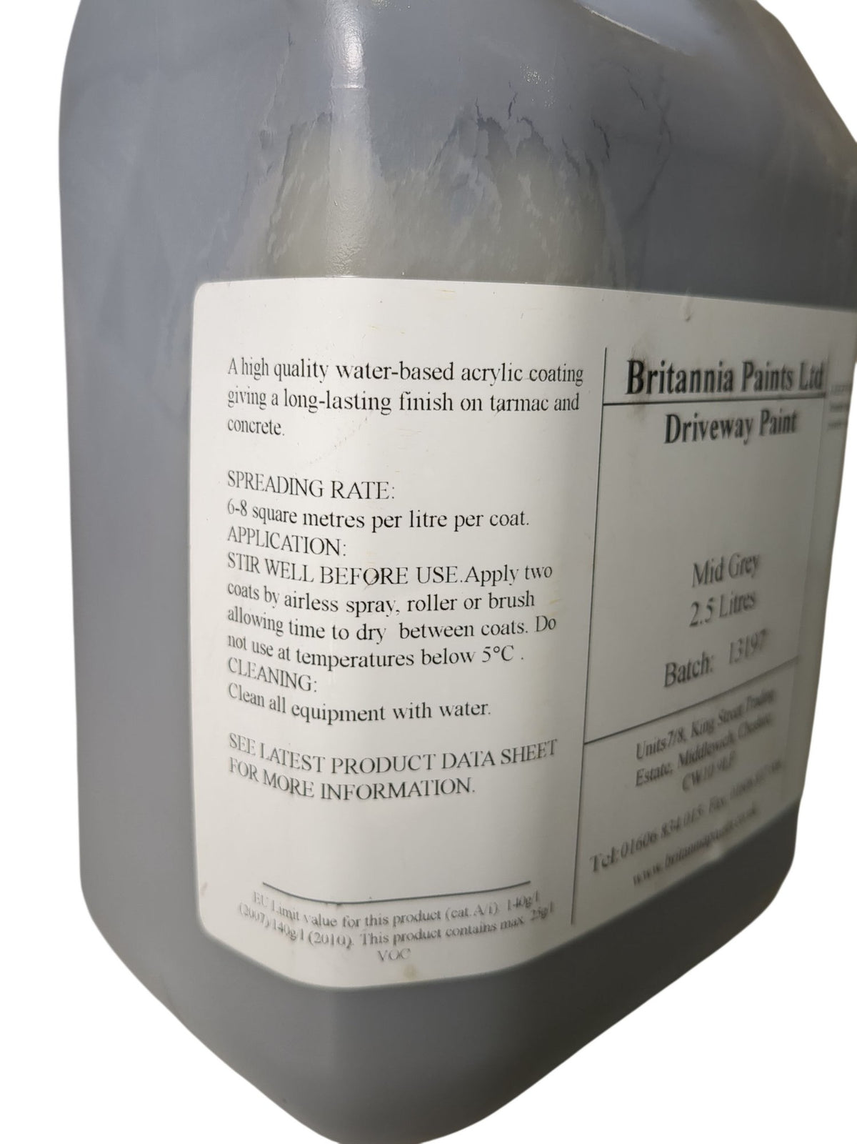 Britannia Paints | Driveway Paint | Mid Grey | 2.5L
