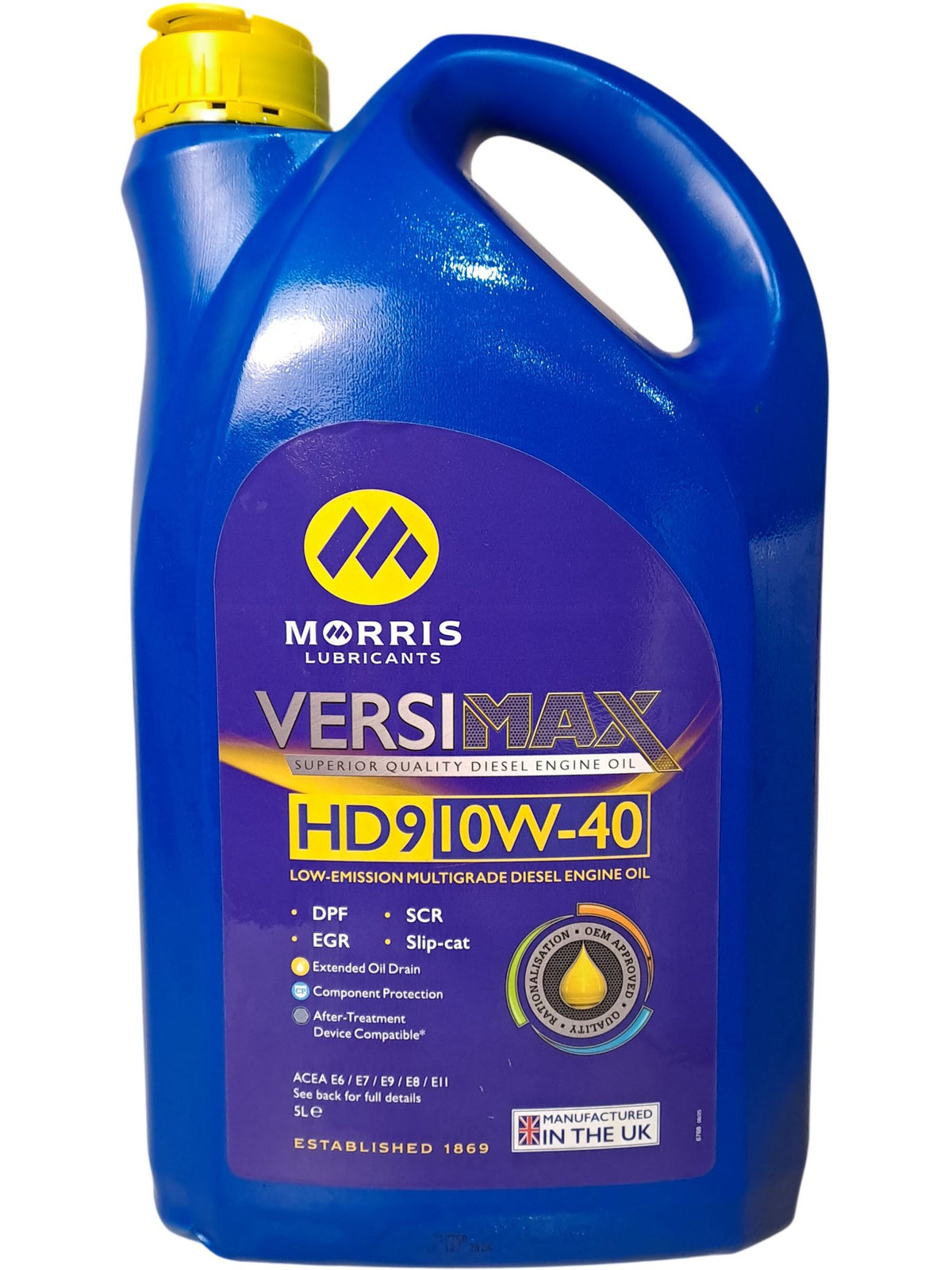 Morris | Versimax Superior Quality Diesel Engine Oil | HD9 10W-40 | 5L