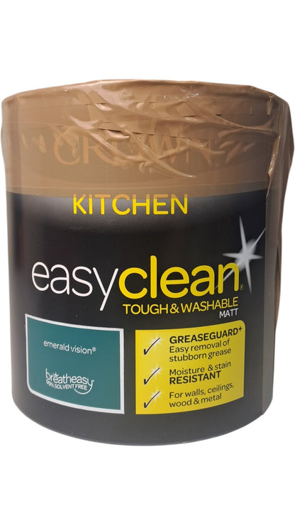 Crown | Easyclean Kitchen Paint | Emerald Vision | 2.5L