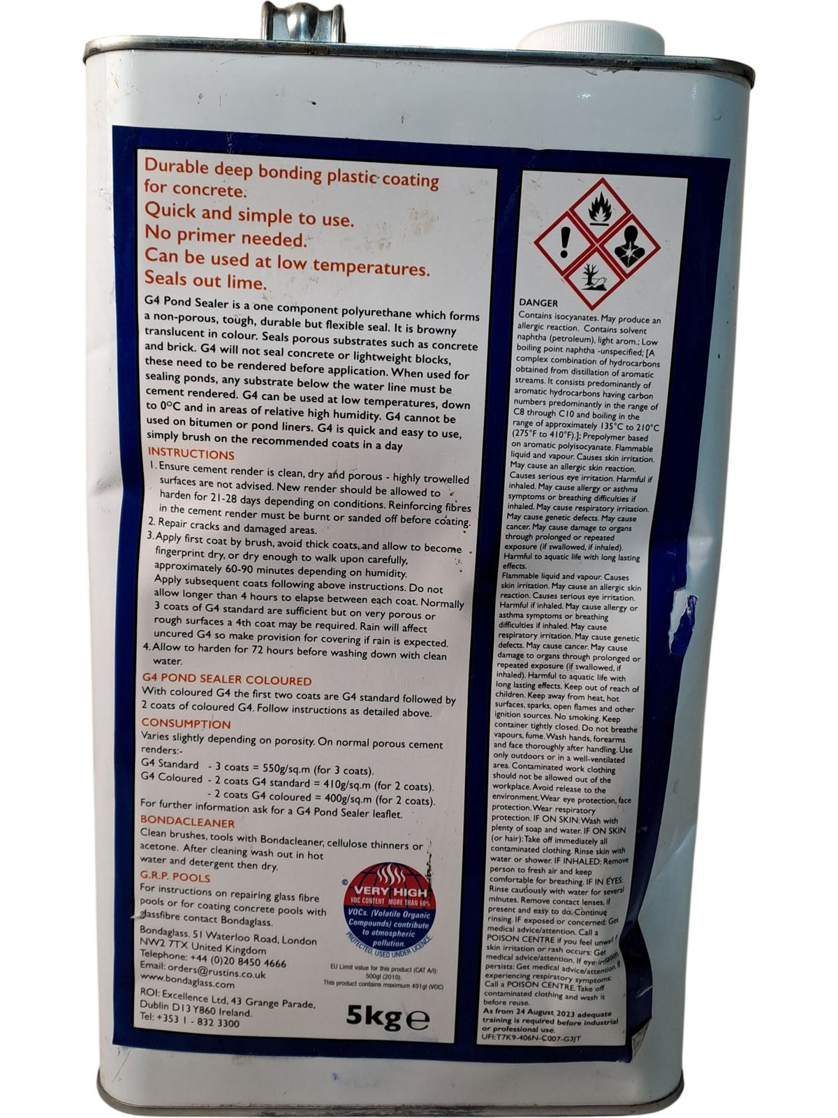 Bonda | G4 Pond Sealer | 5KG