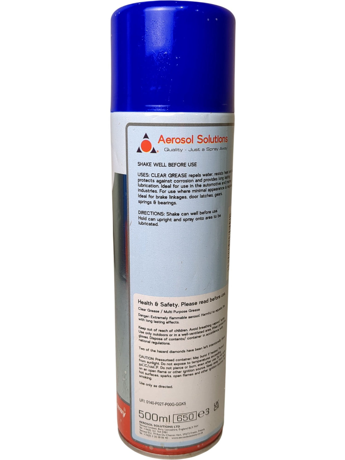 Aerosol Solutions | Clear Multi-Purpose Grease | 500ml