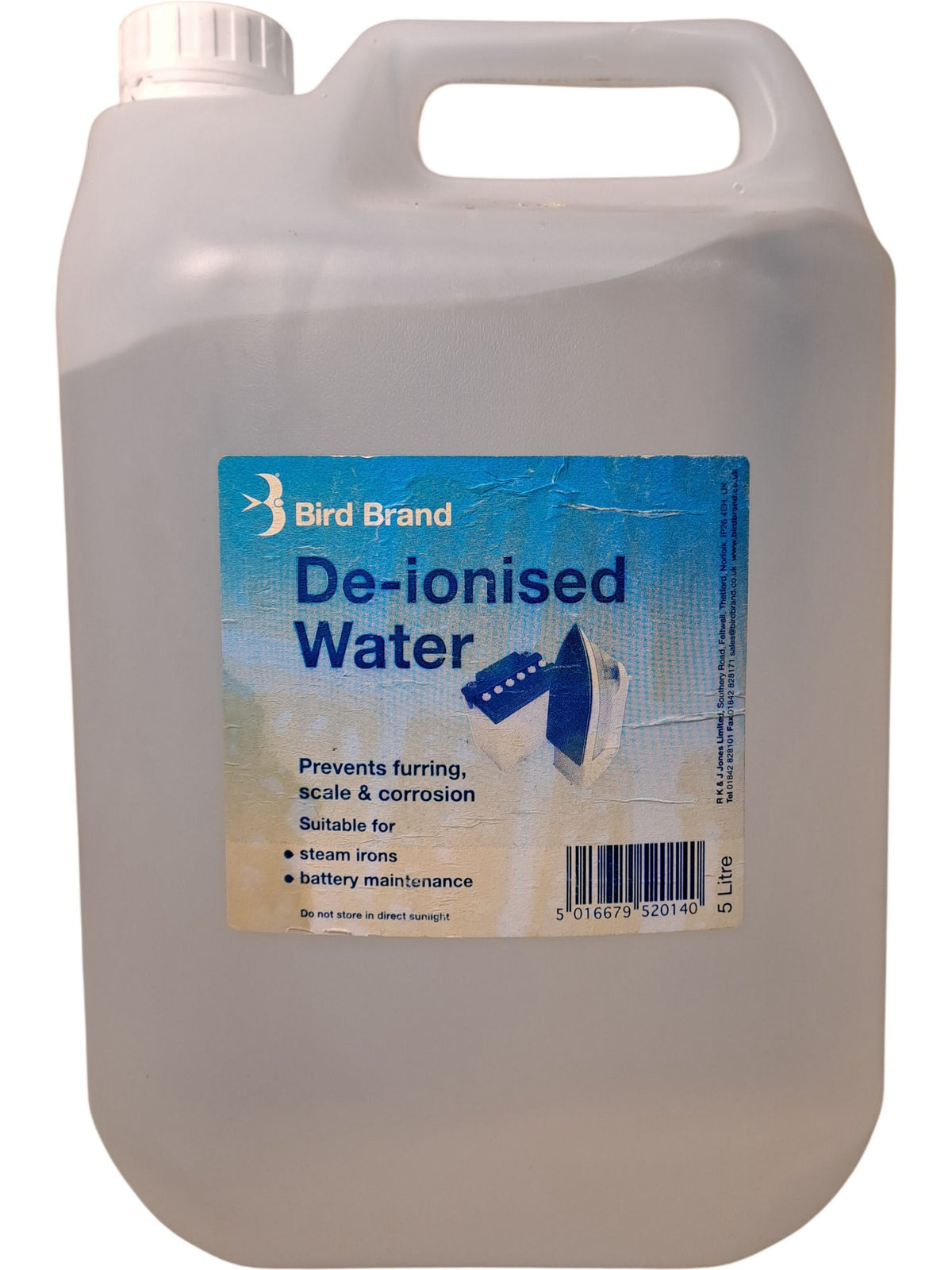 Bird Brand | De-ionised Water | 5016679520140 | 5 Litre
