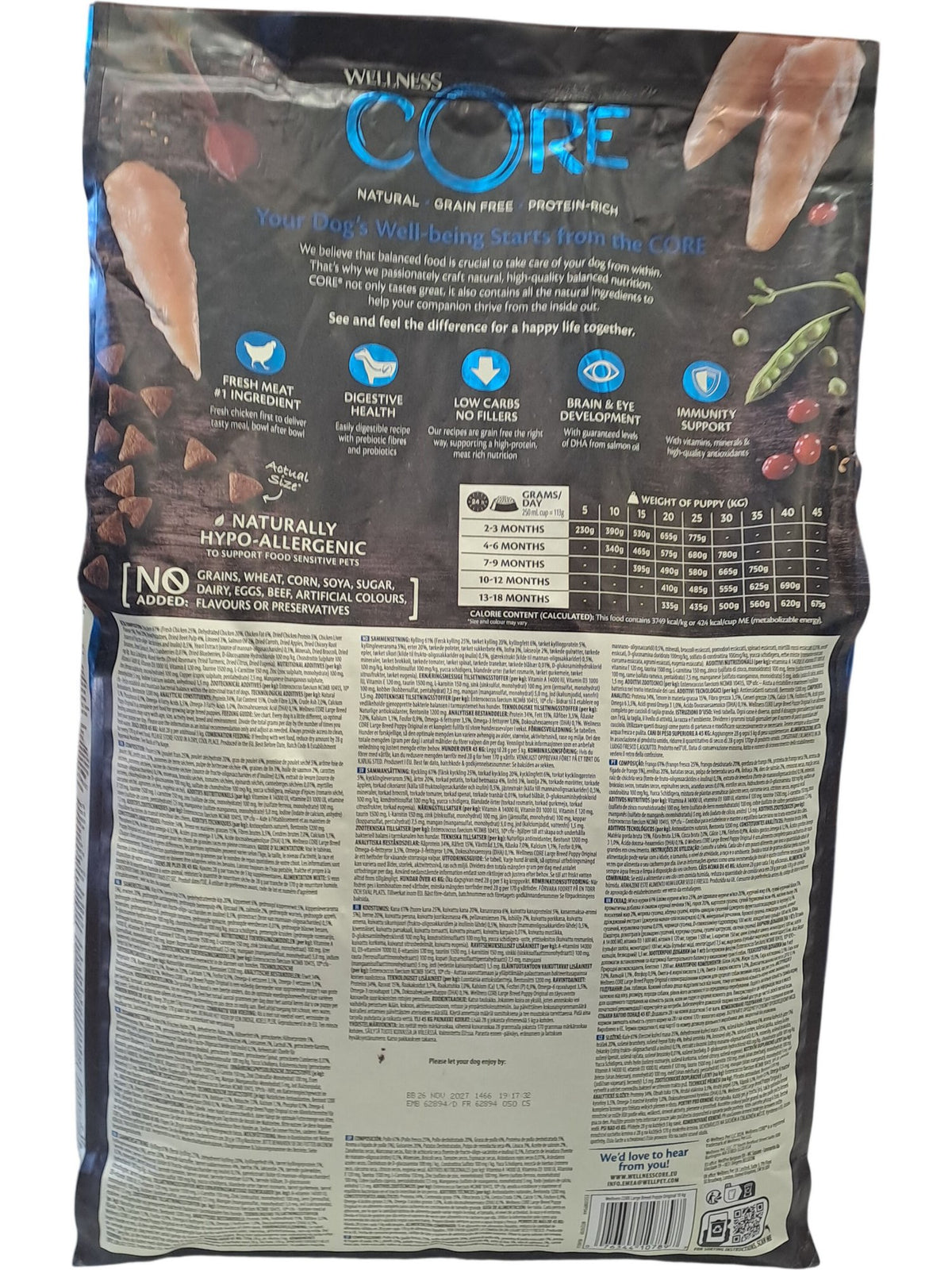 Wellness CORE | Puppy Original Large Breed Dog Food | Chicken Recipe | 10KG