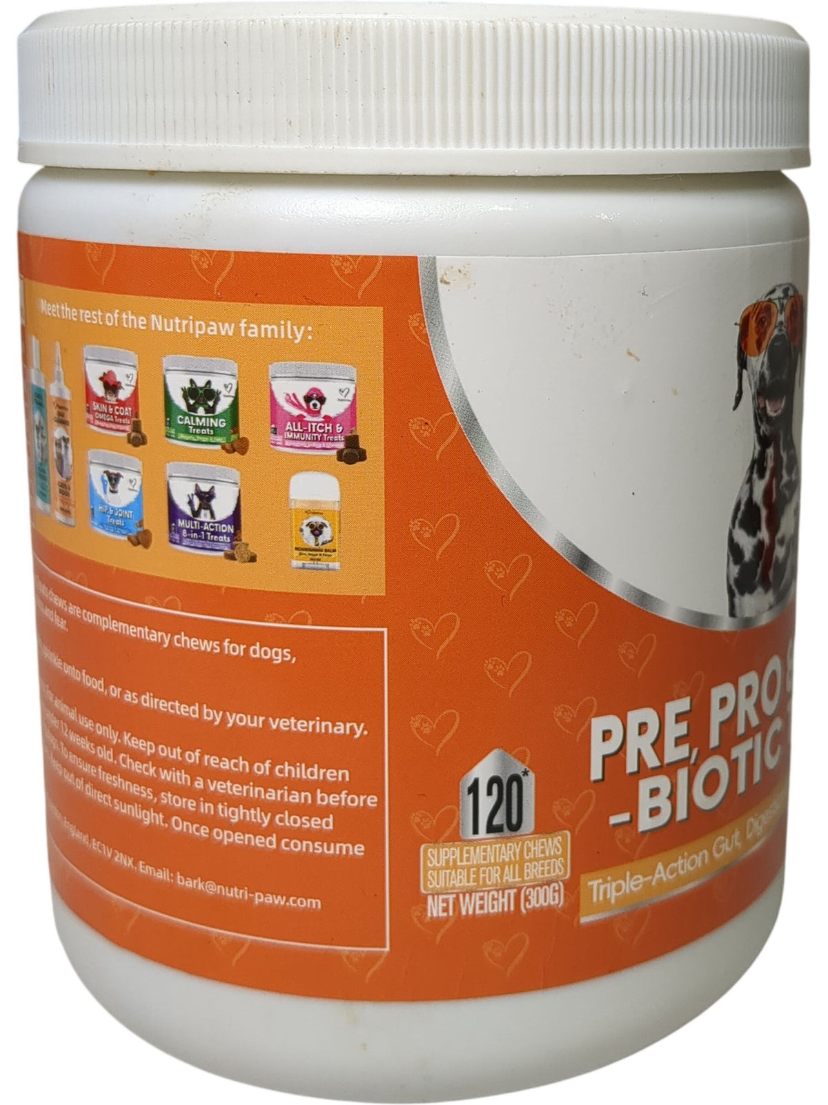 Nutripaw | Pre, Pro & Post Biotic Treats | 120 Chews | 300g