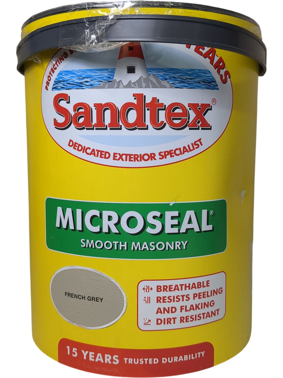 Sandtex | Microseal Smooth Masonry Paint | French Grey | 5L