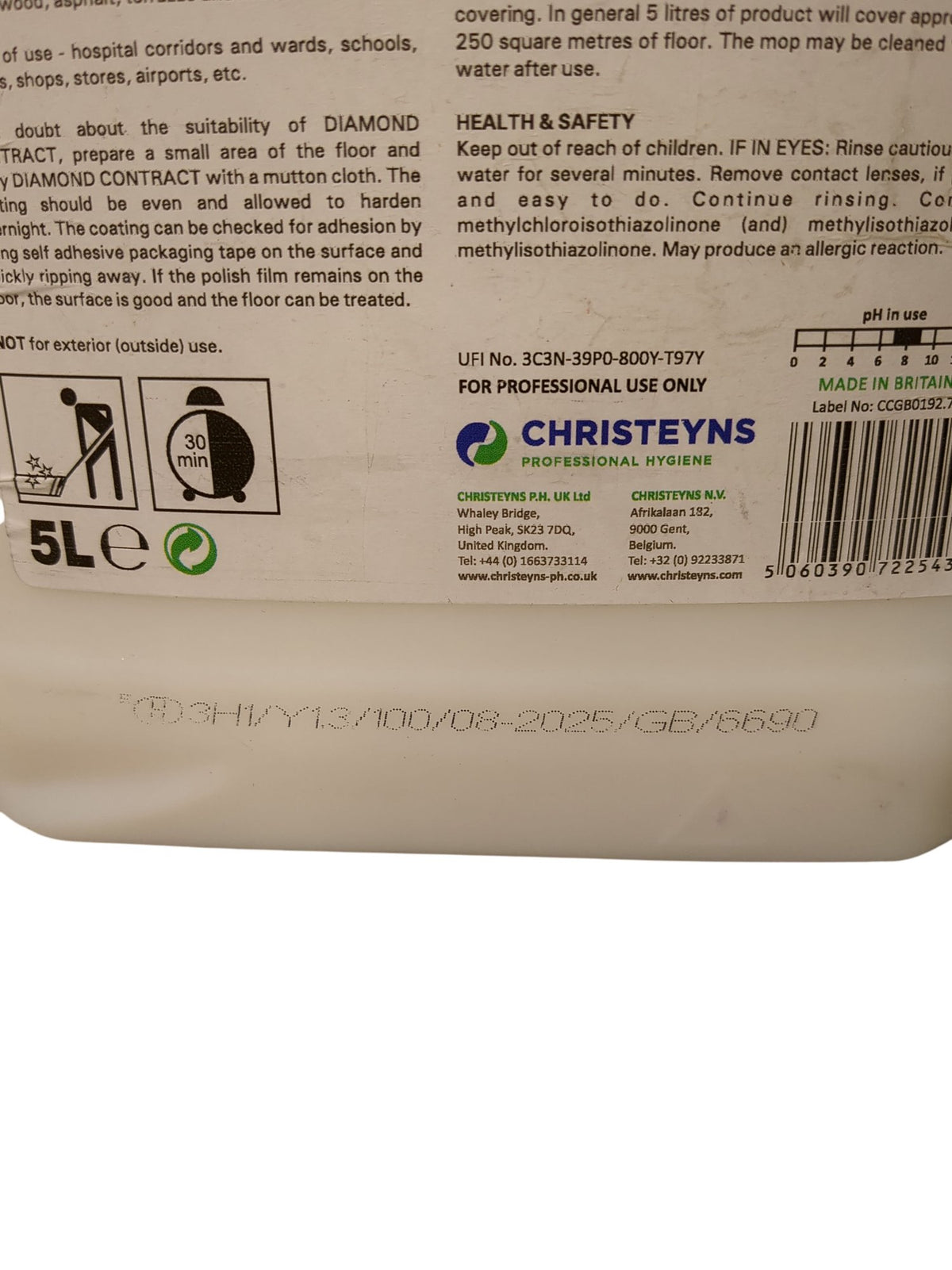 Christeyns | High Solids Floor Polish | Diamond Contract | 5L