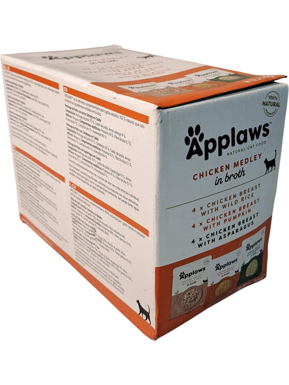 Applaws | Natural Cat Food | Chicken Medley in Broth | 12x70g