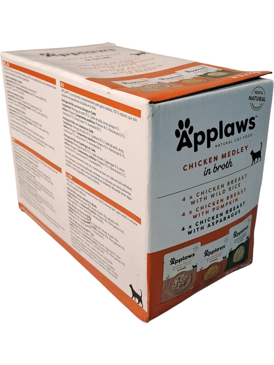 Applaws | Natural Cat Food | Chicken Medley in Broth | 12x70g