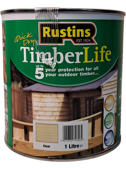 Rustins | TimberLife Quick Dry | Clear | 1 Litre