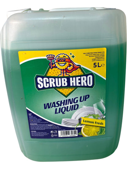 Scrub Hero Washing Up Liquid Lemon Fresh 5L