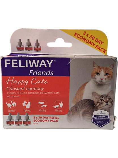 Feliway | Friends Happy Cats Refill | 3x30 Day Pack | 48ml