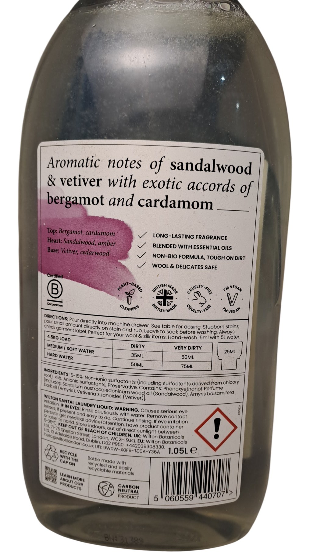 Wilton | Botanical Laundry Liquid | Santal | 1.05L