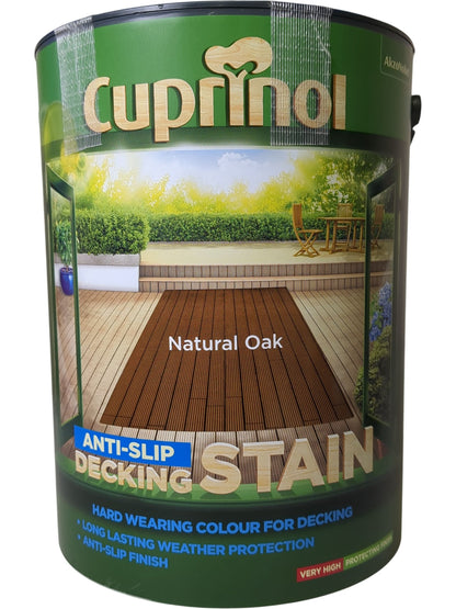 Cuprinol | Anti-Slip Decking Stain | Natural Oak | 5L