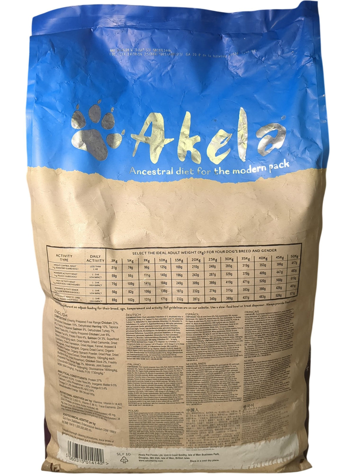 Akela | Original Complete Working Dog Food | Medium Paws | 10KG