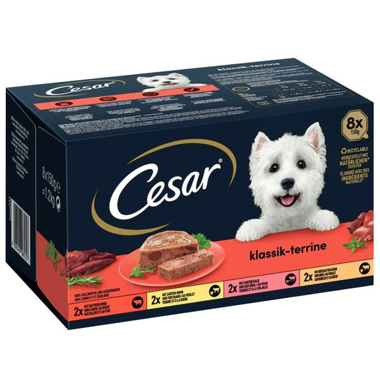 Cesar Classics Terrine Mixed Selection Adult Wet Dog Food 150g X 24