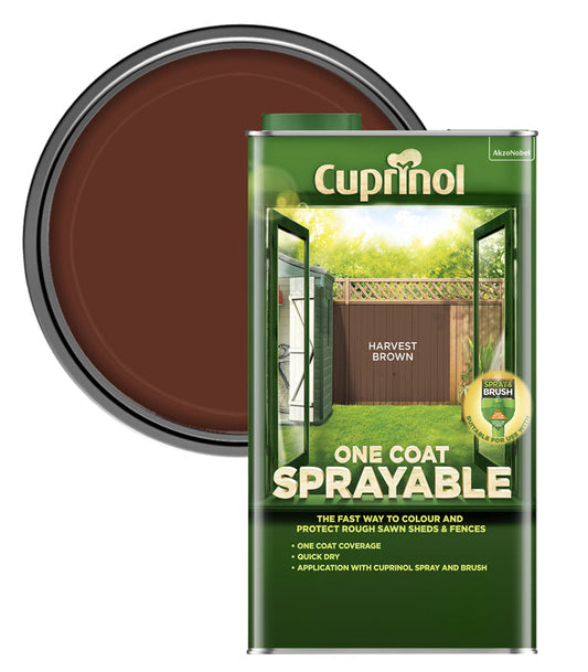 Cuprinol| One Coat Sprayable- Harvest Brown- 5L