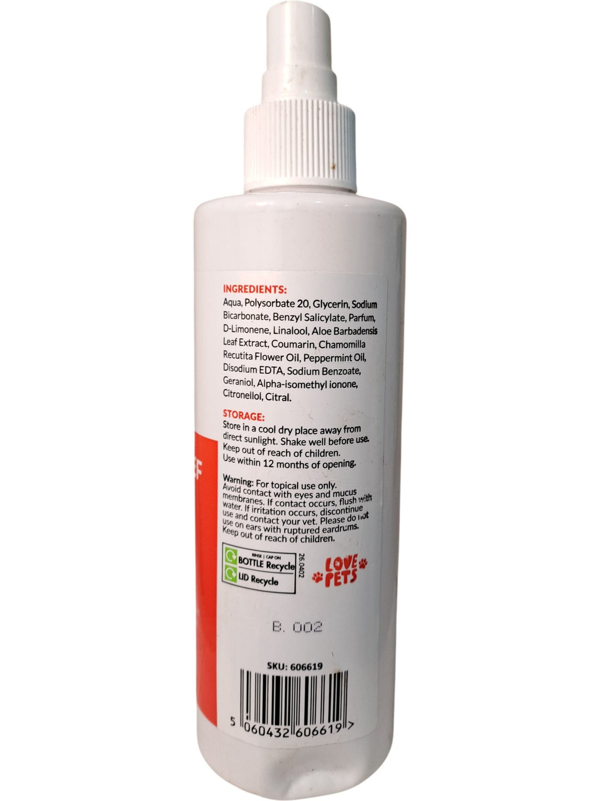 Pawfect Pets | Itch Relief Spray for Dogs | Chamomile & Peppermint | 237ml