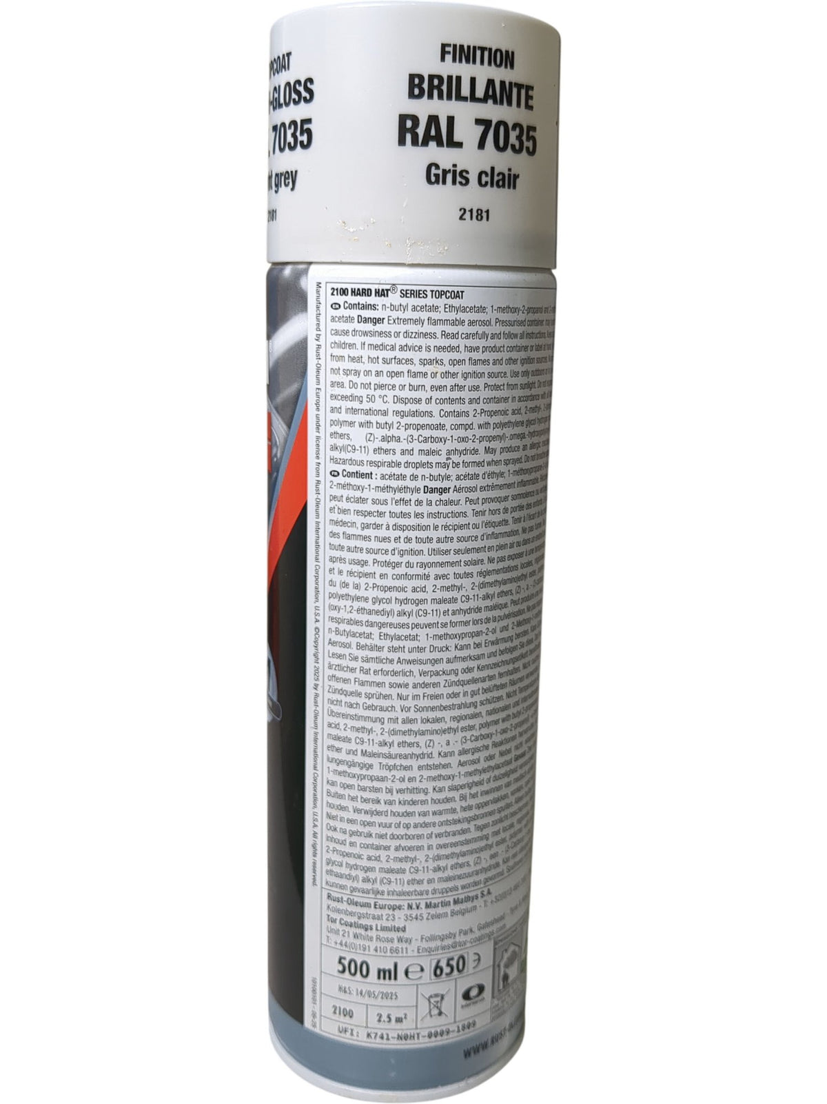 Rust-Oleum | Topcoat High-Gloss | RAL 7035 Light Grey | 500ml