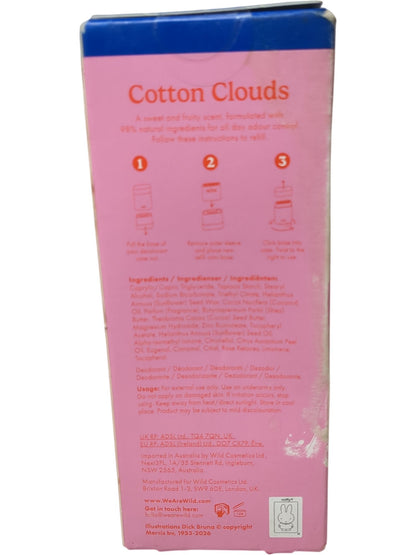 Wild | Refillable Deodorant | Miffy Cotton Clouds | 40g
