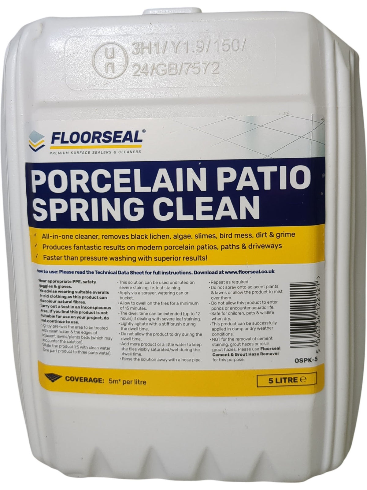 Floorseal | Porcelain Patio Spring Clean | 5 Litre