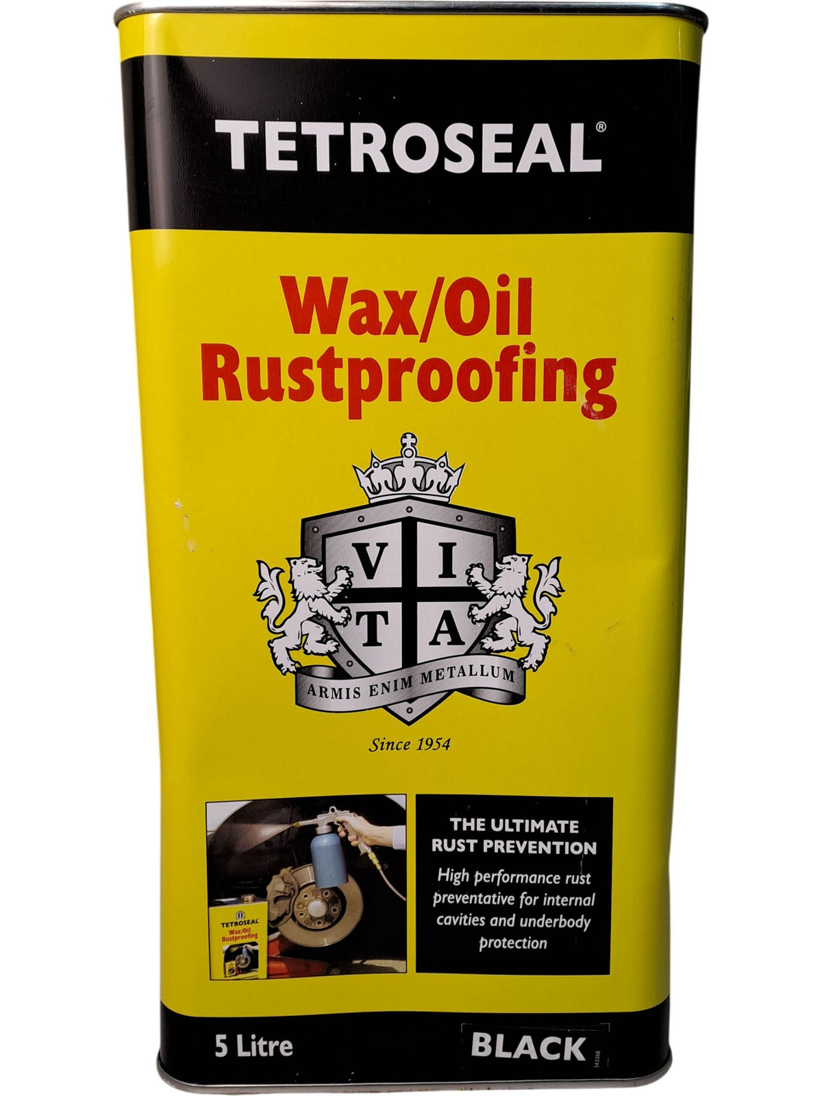 Tetroseal | Wax/Oil Rustproofing | Black | 5 Litre