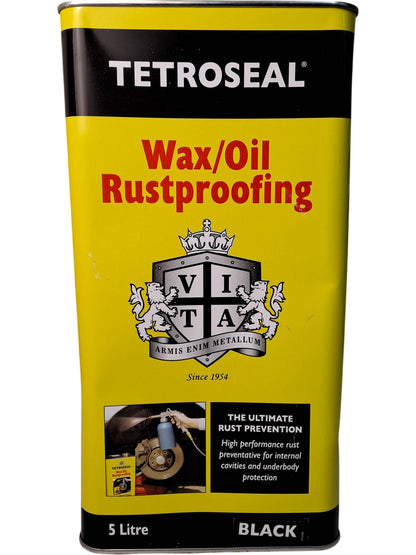 Tetroseal | Wax/Oil Rustproofing | Black | 5 Litre