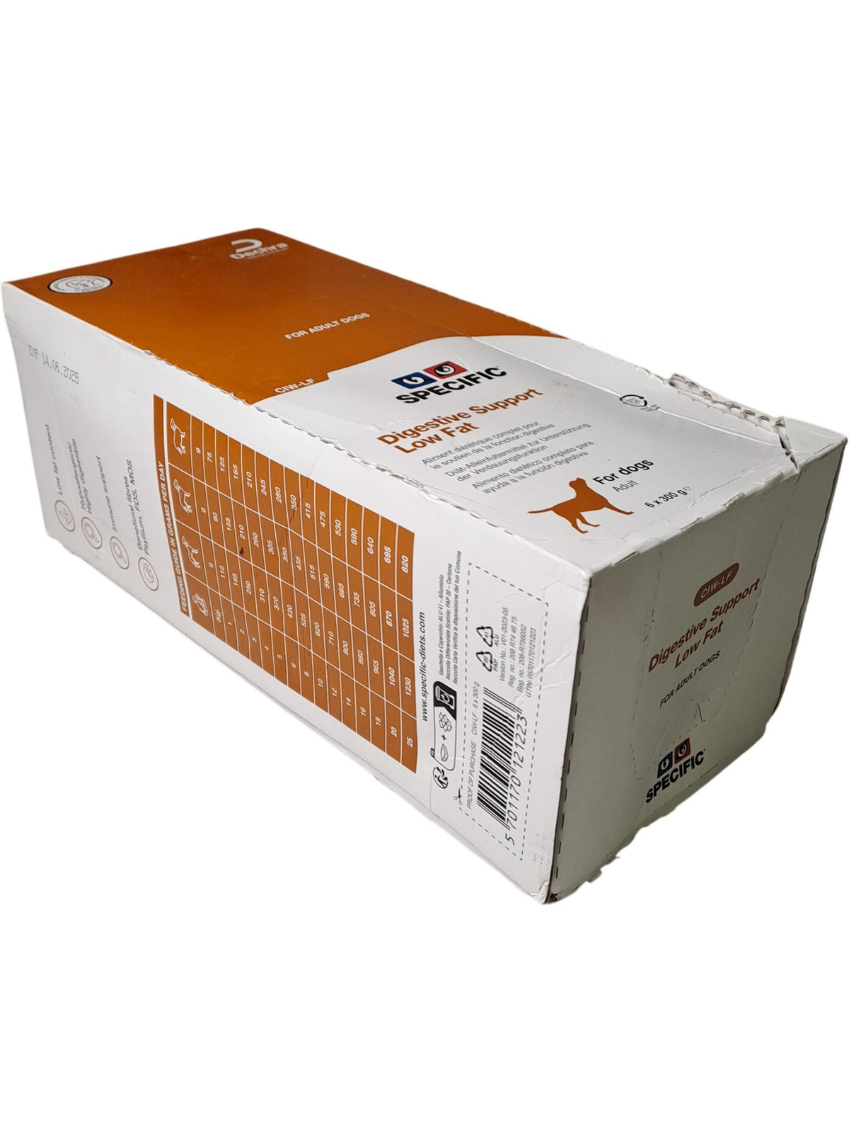 Specific | Digestive Support Low Fat Dog Food | 5701170121223 | 6x300g