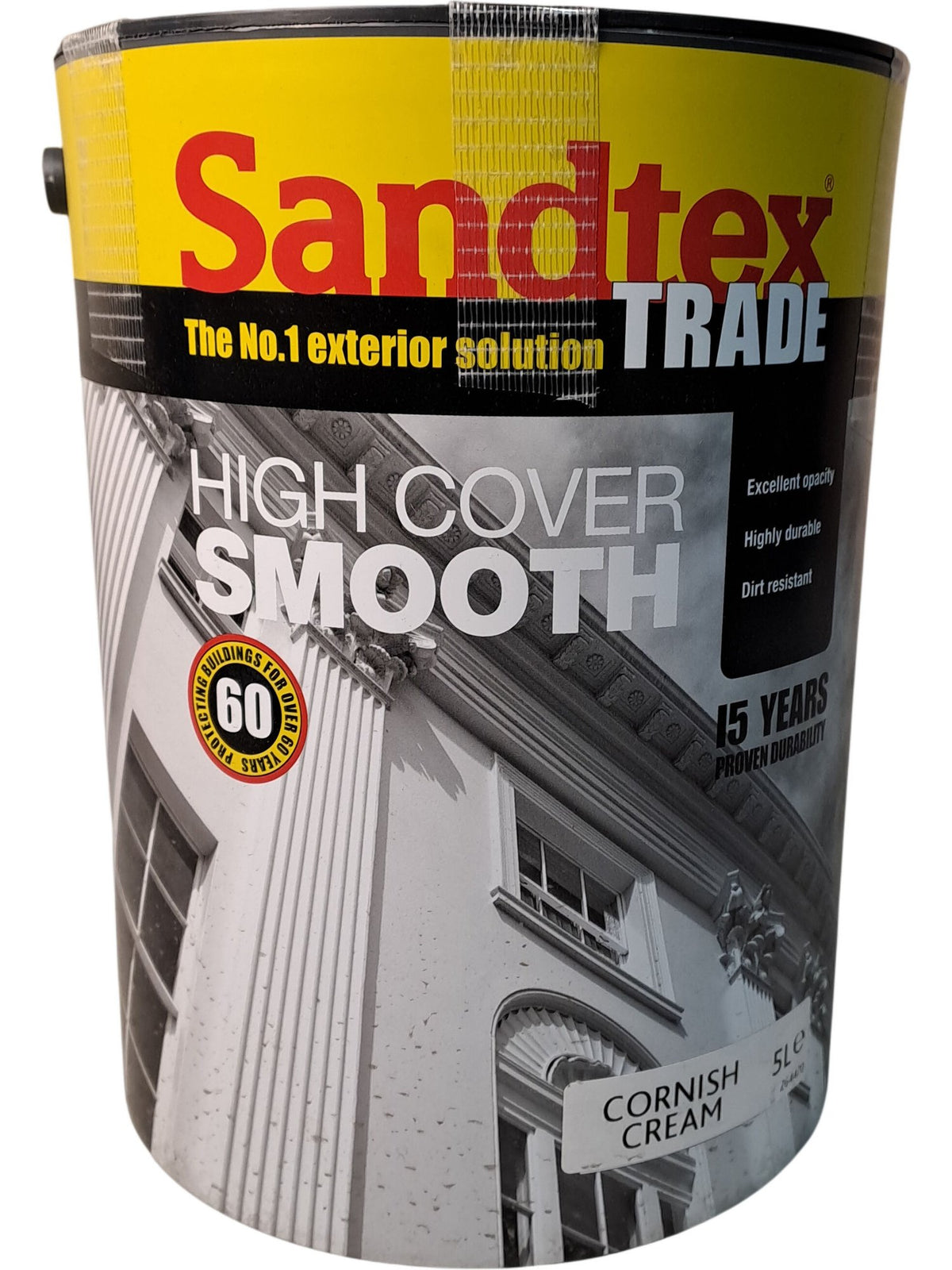 Sandtex | High Cover Smooth Paint | Cornish Cream | 5L