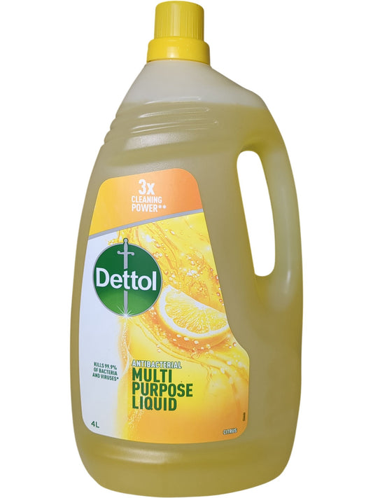 Dettol | Antibacterial Multi Purpose Liquid | Citrus | 4L