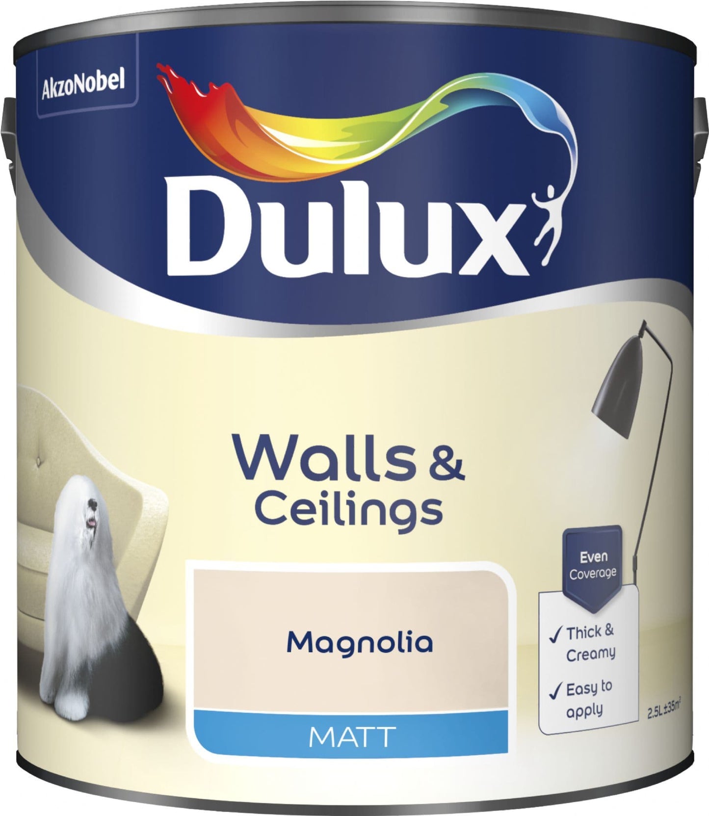 Dulux| Walls & Ceilings| Magnolia Matt| 2.5L