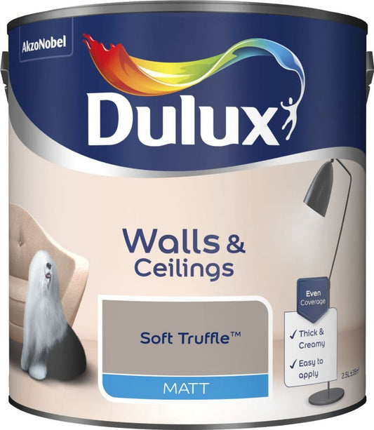 Dulux| Walls & Ceilings| Soft Truffle| Matt| 2.5L