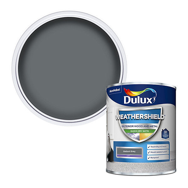 Dulux Weathershield| Gallant Grey Satin| 0.75L