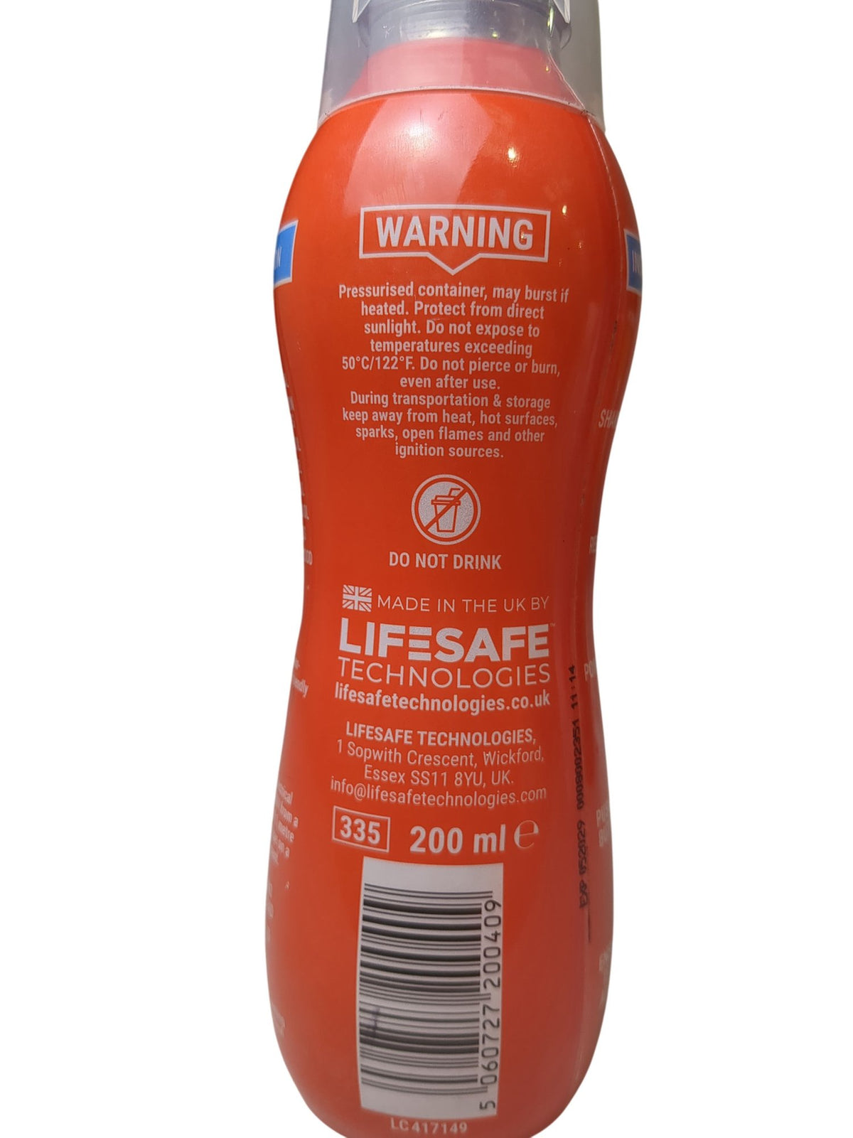 LifeSafe | Fire Extinguisher | StaySafe All-In-1 | 200ml