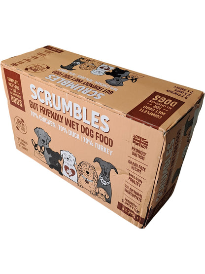 Scrumbles | Gut Friendly Wet Dog Food | Mixed Flavors | 6x395g