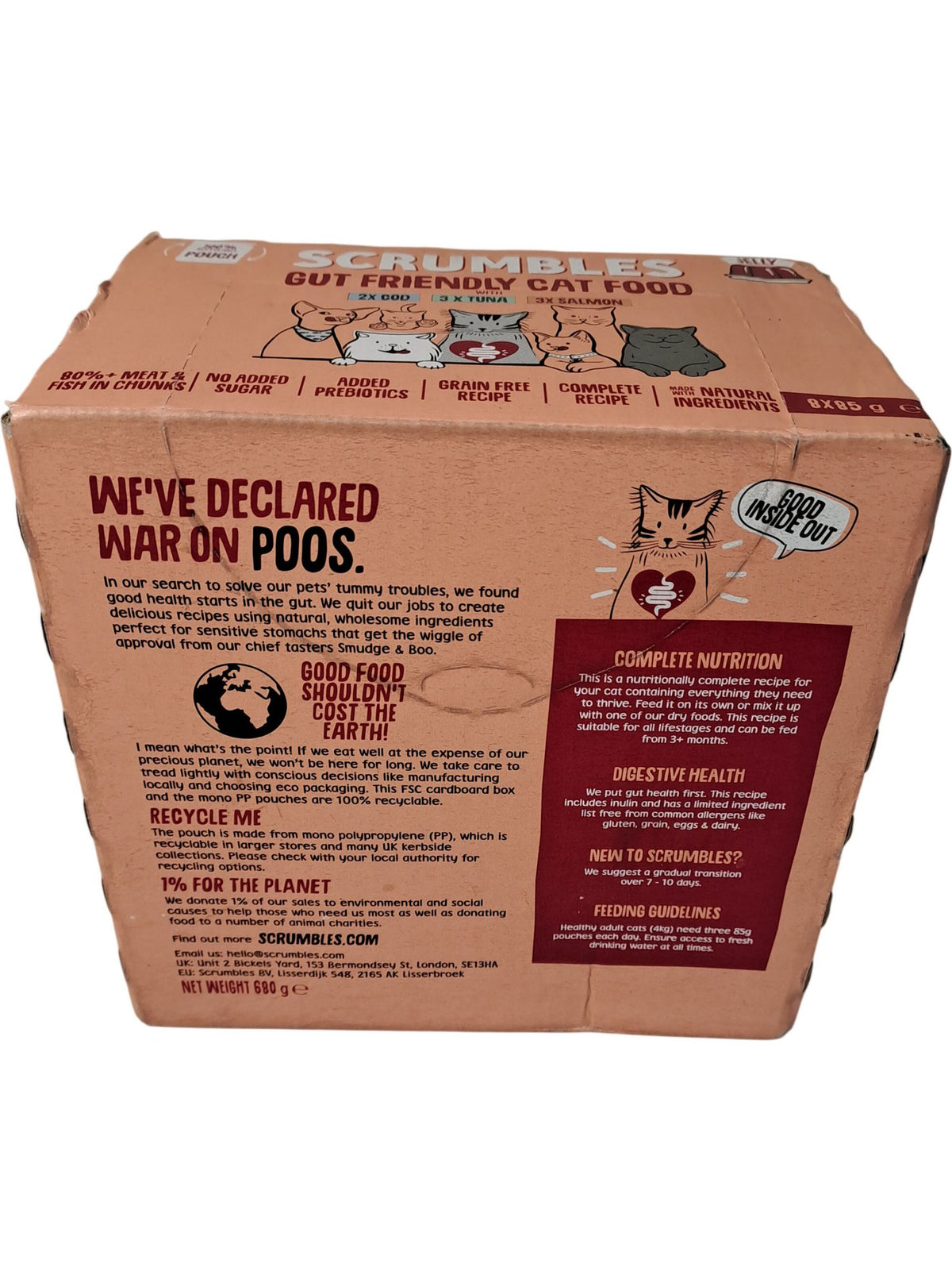Scrumbles | Gut Friendly Cat Food | 8x85g Pouch